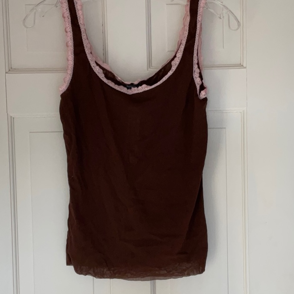 NWT COSABELLA TANK TOP BROWN PINK CAMISOLE XL